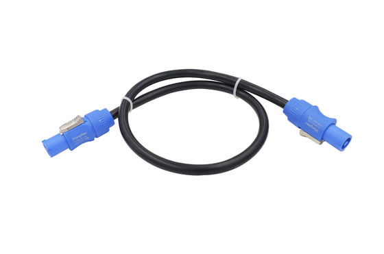 Blue Power Wire Connectors Industrial Powercon Plug Wiring Harness