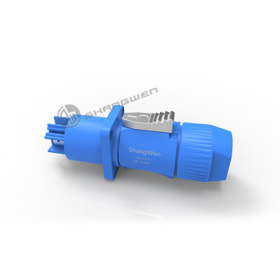 Blue Power Wire Connectors Industrial Powercon Plug Wiring Harness