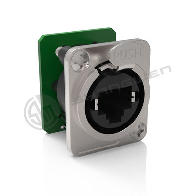 Indoor Rj45 Ethernet Chassis Connector Socket D Shape Panel CAT5\6
