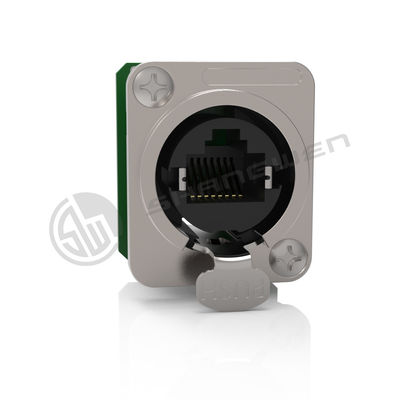 Indoor Rj45 Ethernet Chassis Connector Socket D Shape Panel CAT5\6
