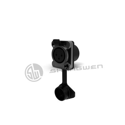 Mini XLR Female Connector Socket 3 Pin Connector Waterproof Outdoor