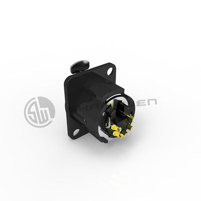 Ip40 XLR Connector Mini Connector 5 Pin Female Socket For Audio