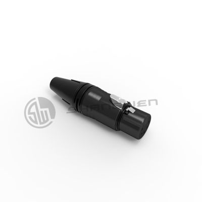 Indoor XLR Connector Black Shell Plating 5 Pin Audio Connector Male Plug