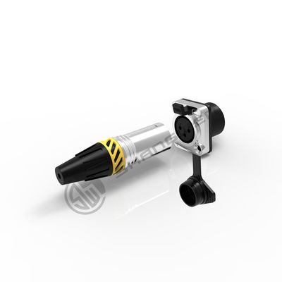 Audio XLR 3 Pin Male Female Plug Connector Electrical IP65 Waterproof