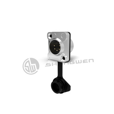 Audio XLR Connector Outdoor Waterproof 5 Pin Connector Male Socket