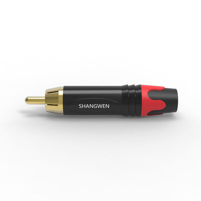 RCA Audio Male Plug Connector 1000 MOhm With Solder Insulation