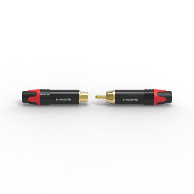 RCA Audio Male Plug Connector 1000 MOhm With Solder Insulation