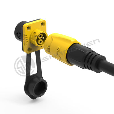 Overmolded 10A M19 Connector with Aluminum Alloy Shell and Nylon PA66 -40.C To 105.C Operating Temp