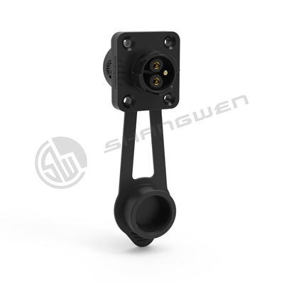 Solder 3pin M19 Connector Overmolded Black Nylon PA66 Aluminum Alloy Shell