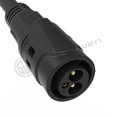 Solder 3pin M19 Connector Overmolded Black Nylon PA66 Aluminum Alloy Shell
