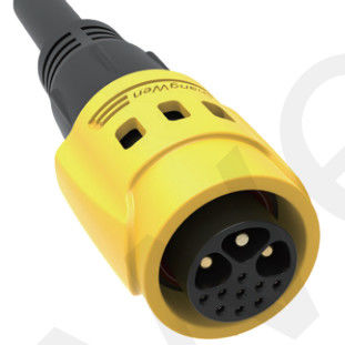 Aluminum Alloy Shell M19 Connector 12pin Yellow 20A Solder Overmolded Nylon IP67