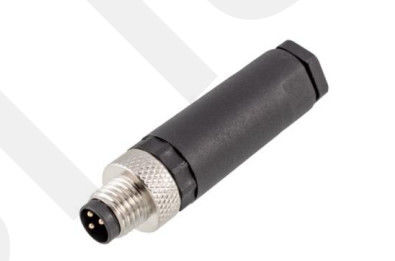IP67 M8 Straight Male Plastic Assembled Plug with Screw Terminal 3/4pin