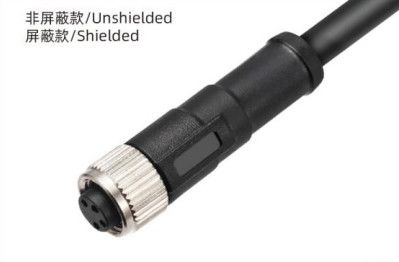 Waterproof M8 Straight Female Overmolded Plug 3 - 8A IP67 for Outdoor Applications