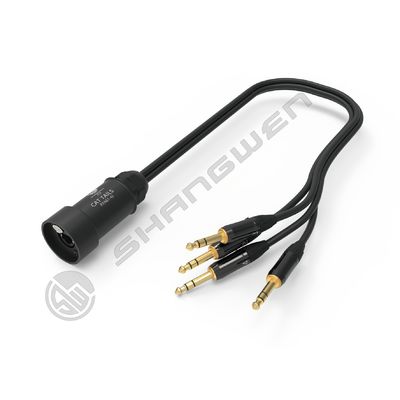4 Channel XLR Male Jack Connector Stereo Plug Audio Extension Cable RJ45 Shielded Network Adapter Cables