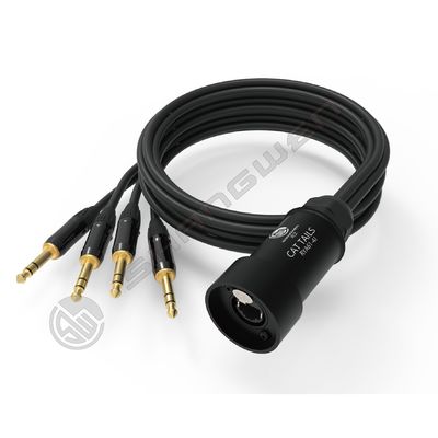 4 Channel XLR Male Jack Connector Stereo Plug Audio Extension Cable RJ45 Shielded Network Adapter Cables