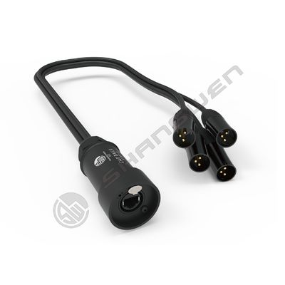 4-Channel 3-Pin XLR Adapter Cable with RJ45 Female Converter Xlr 3 Male Pins to Power Application Extension Connector Cable
