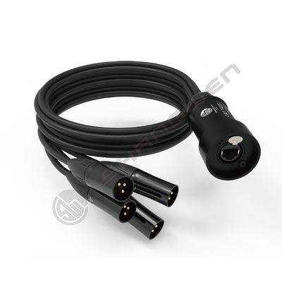 4-Channel 3-Pin XLR Adapter Cable with RJ45 Female Converter Xlr 3 Male Pins to Power Application Extension Connector Cable