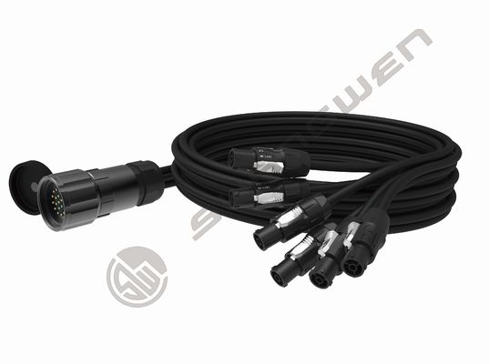 Custom 19-Pin Socapex Stage Lighting Extension Cable Copper Wire Connector Cord with SOCAPEX Processing for Power Application