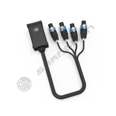 4 Channel 4 Pin Female Connector Electrical Glass Reinforced OEM OFC Loud Speaker Cable with Speakon Junction Box