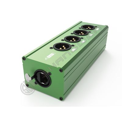 Audio DMX512 4 Channel Signal Extender RJ45 to 4 XLR Cat5 Male Female Network Signal Extender