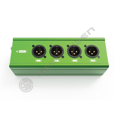 Audio DMX512 4 Channel Signal Extender RJ45 to 4 XLR Cat5 Male Female Network Signal Extender