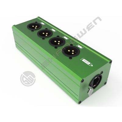 Audio DMX512 4 Channel Signal Extender RJ45 to 4 XLR Cat5 Male Female Network Signal Extender