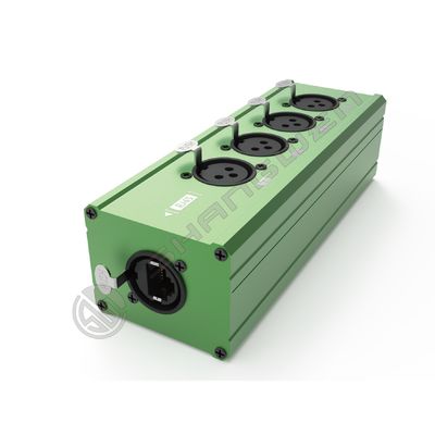 Audio DMX512 4 Channel Signal Extender RJ45 to 4 XLR Cat5 Male Female Network Signal Extender
