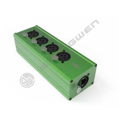 Audio DMX512 4 Channel Signal Extender RJ45 to 4 XLR Cat5 Male Female Network Signal Extender