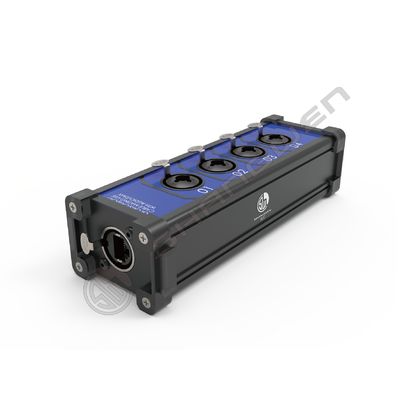 4-Channel Cat 5/6 Ethernet XLR Aluminum Ethernet Converter DMX RJ45  to 4 6.35 Combo Connectors Cable Audio Adaptor Extender Box