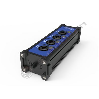 4-Channel Cat 5/6 Ethernet XLR Aluminum Ethernet Converter DMX RJ45  to 4 6.35 Combo Connectors Cable Audio Adaptor Extender Box