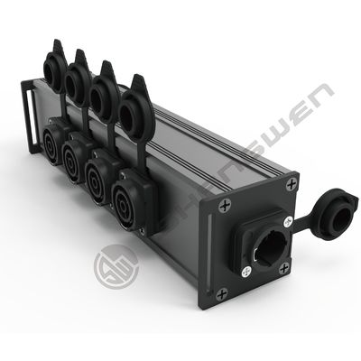 6 Channel TR Out XLR Connectors Powercon Power Coupler Distribution Output Box with Plastic Housing Material