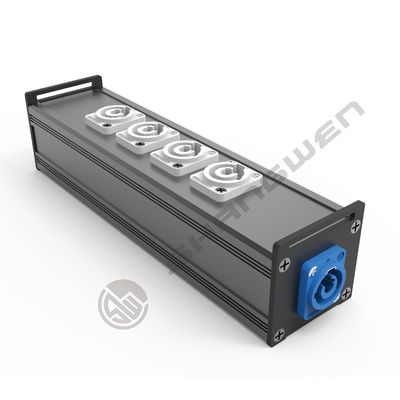 6-Port PowerCON Audio Distribution Output Box Screw-In Installation Aluminum Construction