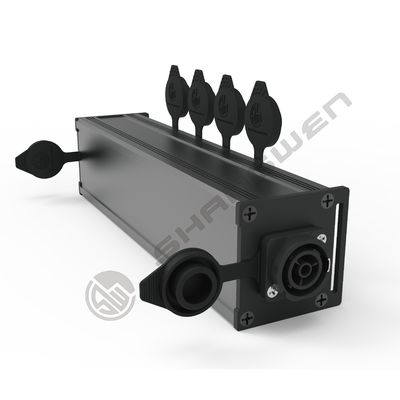 6 Channel TR Out XLR Connectors Powercon Power Coupler Distribution Output Box with Plastic Housing Material