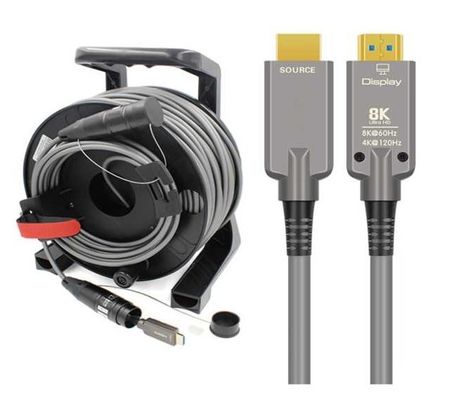 HD Link Port 2.0  Fiber Optic Armored Fiber Optic  HD Cable TPU Shell German Silicon Line Chip 4K 60Hz 8K 144Hz OD:6.0mm