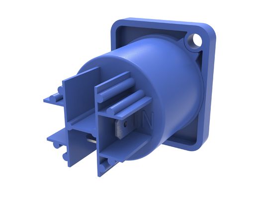 Indoor Use IP44 Triple Core Male Powercon Connector 3 Pin Audio Video Input Port Lockable Speakon Plug 20A 250V AC Blue