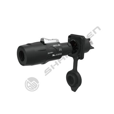 IP65 Outdoor Panel Mount Power Socket 3-Pin Male Audio Connector with LED Display 20A Chassis Socket for Audio Power Solutions