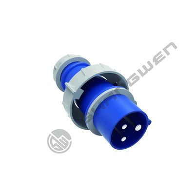 IP67 Industrial Male Female Plug 220V 16A 3 Pin Single Phase Blue Shell Connector for Outdoor Industrial Electronics