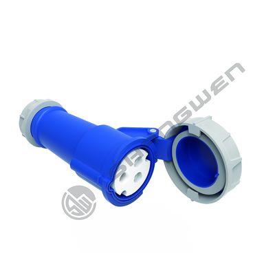 IP67 Industrial Male Female Plug 220V 16A 3 Pin Single Phase Blue Shell Connector for Outdoor Industrial Electronics