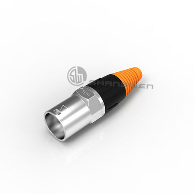 IP65 IP67 Waterproof RJ45 Male Connector Outdoor Ethernet Signal Plug with Metal Button and LED Display