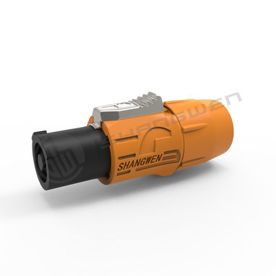 Outdoor LED Display Waterproof Powerkon Industrial Aviation Plug Socket Input Port for IP65 Triple Core Male Connector