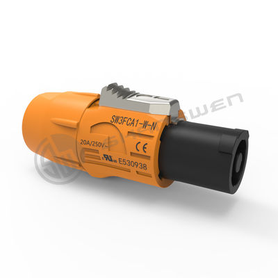 Outdoor LED Display Waterproof Powerkon Industrial Aviation Plug Socket Input Port for IP65 Triple Core Male Connector