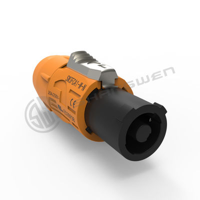 Outdoor LED Display Waterproof Powerkon Industrial Aviation Plug Socket Input Port for IP65 Triple Core Male Connector