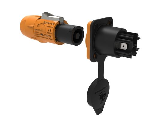 Outdoor LED Display Waterproof Powerkon Industrial Aviation Plug Socket Input Port for IP65 Triple Core Male Connector