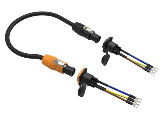 Outdoor LED Display Waterproof Powerkon Industrial Aviation Plug Socket Input Port for IP65 Triple Core Male Connector