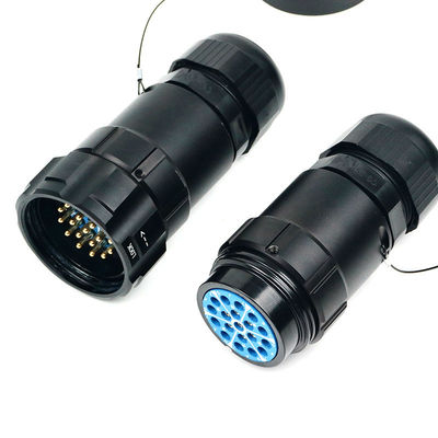 19-Core Male Female Aviation Plug Gold-Plated Copper 20A 19 Pin Socapex Connector for Stage Lighting Waterproof Connector