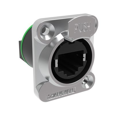 Panel Mount Waterproof Rj45 Network Connector Right Angle Shield Female RJ45 Connector