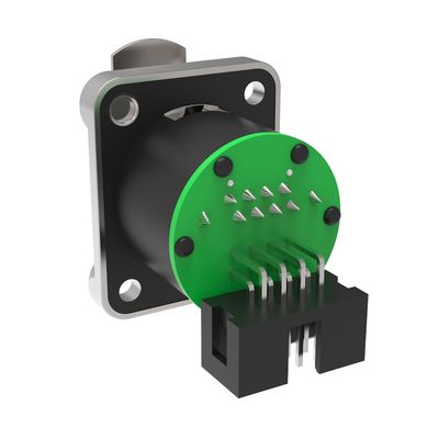 Panel Mount Waterproof Rj45 Network Connector Right Angle Shield Female RJ45 Connector