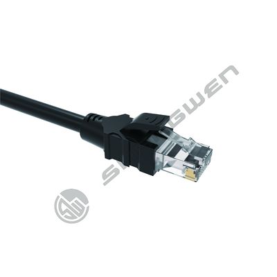 Black Bare Copper SFTP Cat5 Cat5e Ethernet Data LAN Cable 24AWG 28AWG Network Patch Cord
