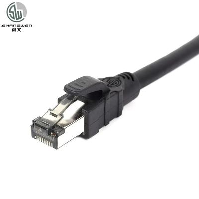 Black Bare Copper SFTP Cat5 Cat5e Ethernet Data LAN Cable 24AWG 28AWG Network Patch Cord