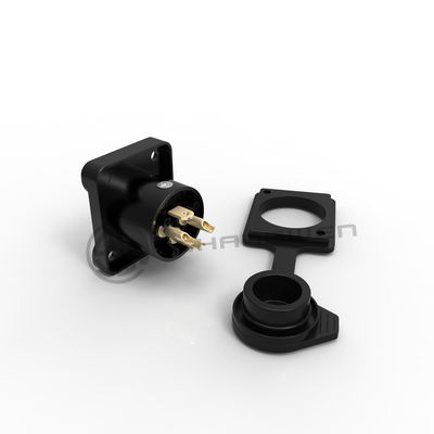 Outdoor Dustproof Ip65 Waterproof D Type Male Socket 3 Pin XLR Audio Connector